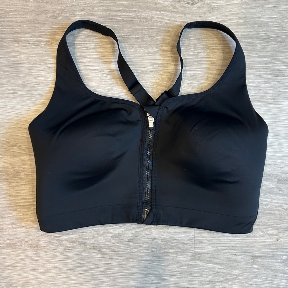 Athleta Women’s Black Advance Zip Front Bra - 36DD - Picture 2 of 5